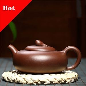 Yixing Roxo Argila Bule Chinês Handmade Kung Fu Zisha Tet Set Teaware 260ml Grátis 210724