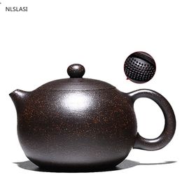 Yixing Tea Pot Boutique Argile violette Xishi Théière Minerai Bouilloire Master Teaware Teaware Cérémonie de thé 188 Filtre à trou de boule 210621
