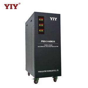 SVC-3-60KVA AC380V Automatische spanningsregelaar Stabilisator 3-fase 4-draads MCU Controle overbelasting Beveiliging Servo Type Motor Verticaal kleurrijk display