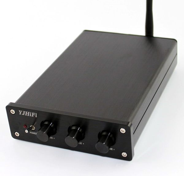 YJ HiFi canaux 2.1 100W + 2x50W Mini TPA3116 coque en aluminium Bluetooth 4.0 + antenne Bluetooth amplificateur numérique