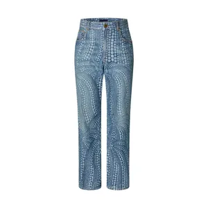 YK All Over Pumpkin Denim Broek Lente herfst jeans voor heren merkkleding mode mannelijke denim broek topkwaliteit elastische heren denim broek 8598
