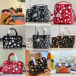 YK TAG YAYOI KUSAMA TOTE TOED TAG kleurrijke pompoen speck -serie Tote Bag Designer Damestas Neverefu Never Onthego Massager Slant Body Vuton Multifunctionele luxe tas