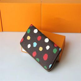 YK Victorine Zippy Wallets 3D Painted Polka Dots 3 Styles Women Fashion Designer Purse Turn Key Pouch Card Holders M81865248A