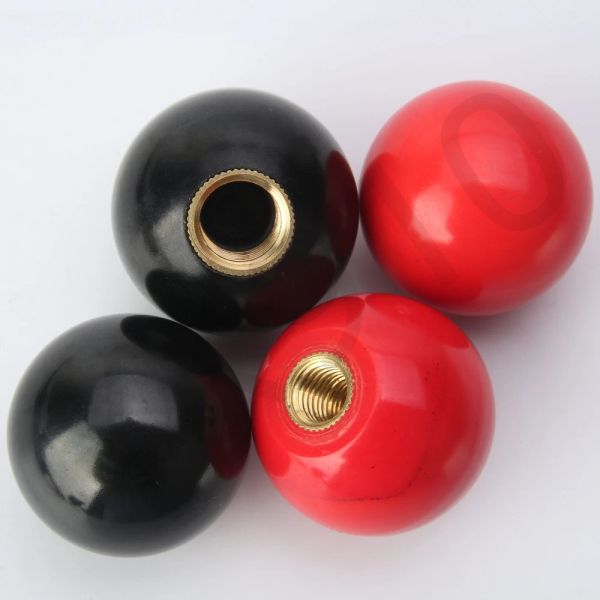 YK910 Black Red Bakelite Ball Lever Bouton