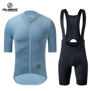 Ykywbike Cycling Jersey Set Classic Cycling Bib Shorts Kit Reflective Custom Vêtements Bicycle Clothing Maillot 240325