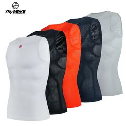 Ykywbike Cycling Vest High Elastici Cycling Base Layer Jersey Road Bike Bicycle Vest Running Sport Cycling Underwear 5 Color240417