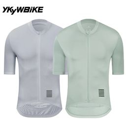 Ykywbike Mens Cycling Jersey MTB Summer Bicycle Maillot Bike Shirt Opening Hill Road Road Road Sleeve Clothing 240422