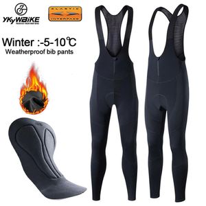 Ykywbike masque d'hiver thermique thermique cyclisme bib colltes de montagne ykk zipper pantalon pro pro équipe gel rembourré pant240328