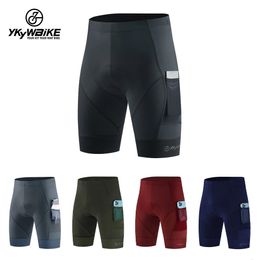 Ykywbike Sports Gevarde fiets shorts voor mannen fietsen fietsfiets comfortabele road fietsbroek 2 pocket panty Slim Fit 240408