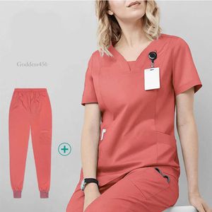 YL039 Mono quirúrgico Uniforme médico Pantalones de dos piezas Ropa de trabajo hospitalaria Enfermera de salud Quirófano dental Traje para lavarse las manos Doctor al por mayor