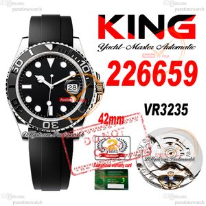 YM 226659 VR3235 Automatic Mens Watch King King 42mm 904L Steel 3D Céramique Céraque Black Dow