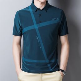 Ymwmhu Fahsion Mannen Polo Shirt Losse Gestreepte Zomer Cool Shirt Streetwear Casual Polo Shirt Mannen Top Kleding Merk 220727