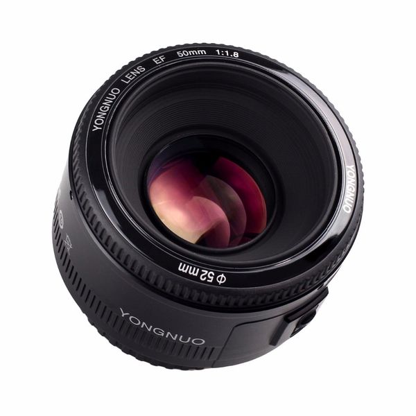 Livraison gratuite YN 50MM F1.8 Objectif à mise au point automatique à grande ouverture pour Canon EF Mount EOS 760D 750D 700D 70D 80D 1300D 7D 6D 5D Camera, AF / MF