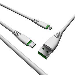 YN3 USB-kabels Type C V8 Micro 1M / 3FT Gegevens 2.2A Fast Charger Cable TPE-lijn voor universele telefoon