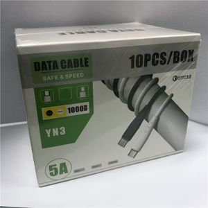 YN3 USB-kabels Type C V8 Micro 1M / 3FT Gegevens 2.2A Fast Charger Cable TPE-lijn voor verschillende telefoon kan bij Pakcing zijn