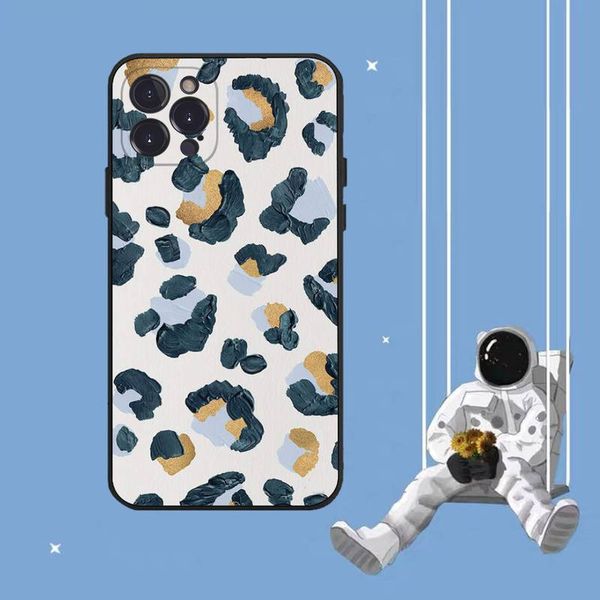 Case de teléfono de grano de leopardo yndfcnb para iPhone 13 Pro Max 14 11 12 mini x xs xr 6 7 8 más SE 2020 Soft TPU Cover