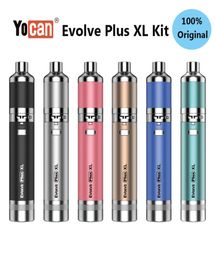 Yocan Evolve Plus XL Kit Dab Vape Pen Wax Vaporizer Kits de cigarettes électroniques 1400mAh Batterie QUAD Coil 6 Couleurs Original3126355