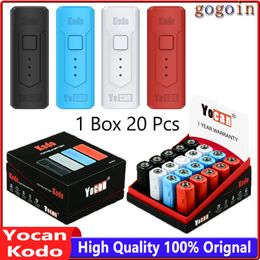 Yocan Kodo batterie 400mAh 20 pièces/boîte préchauffage Mod 510 filetage batterie à tension réglable Vape Cig stylo vaporisateur atomiseur