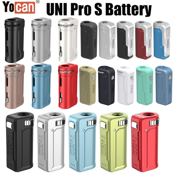 Yocan UNI Pro S Batería Vape Mod 650mAh Baterías de precalentamiento Voltaje ajustable Ajuste todos los cartuchos de aceite de 510 hilos Cigarrillo electrónico