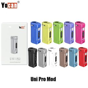 Yocan UNI Pro VV Box Mod 650mAh Batería con función de precalentamiento 10s para cartucho de 510 hilos Tanque Vape E cigarrillo vaporizador 100% original