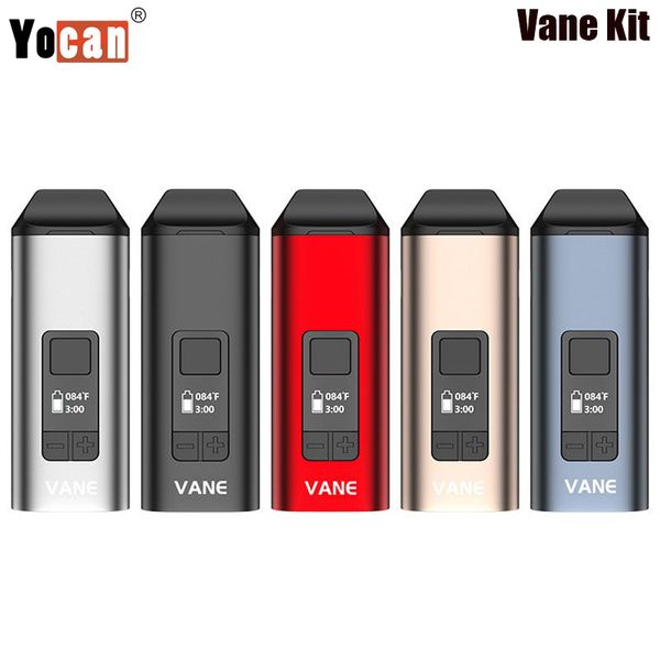 Yocan Vane Kit Batería incorporada de 1100 mAh con pantalla OLED Cámara de calentamiento de cerámica Vaporizador de 5 colores 100% original
