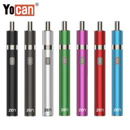 Yocan Zen Batterie 650mAh Kits de vaporisateur de cire à tension réglable E-cigarette C4-DE Bobine USB Chargeur Vape Pen