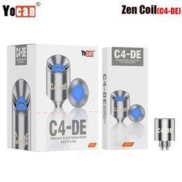 Yocan ZEN COIL C4-DE Bobine en céramique et terre de diatomées 1,6 ohm pour kit de vaporisateur Yocan Zen Dab Pen 5pcs / Pack E cigarette authentique