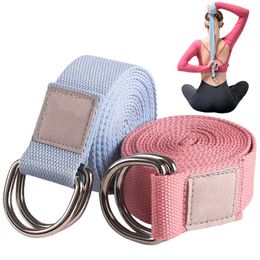 Yoga verstelbare spanningsband lange weerstand wasbaar sport elastische D-ring fitnessapparatuur H1026