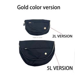 Bolsas de yoga Lu All Night Festival Bag Gold Color Versión 5L Mtifuncional Fitness Outdoor Micro 2L Drop entrega otfen