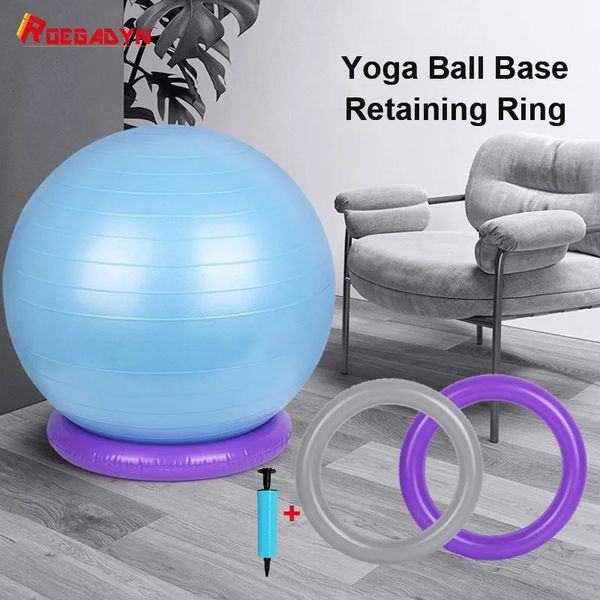 Bolas de yoga Equilibrio Anillo fijo Base de bola PVC Pilates Ejercicios Base de bola Mujer Yoga Fitness Ayudas Retención 231027