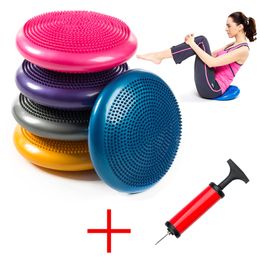 Bolas de yoga PVC Inflable Bola de yoga Cojín Cojín de equilibrio Masaje Bolas de fitness Pilates Bola antiestrés Fitball Entrenamiento en casa con bomba 230617