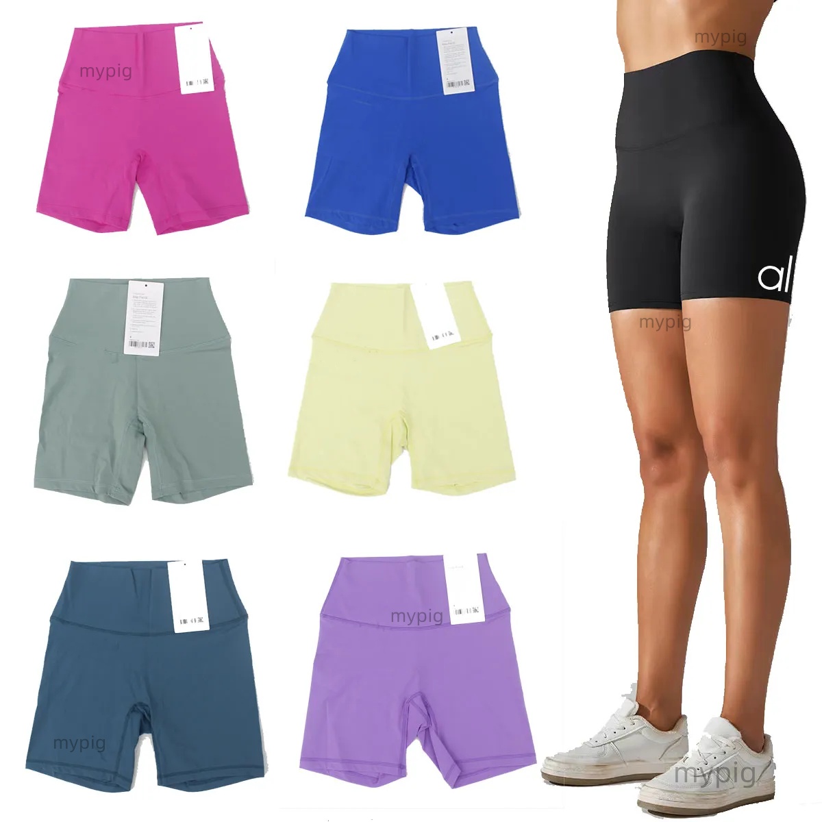 Pantalones cortos de ciclista de yoga shotty hot women short shorts pantalones de cintura alta gimnasia gimnasia sportswear shorts cortos de mujer