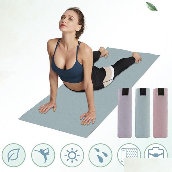 Couvertures de yoga Serviette de yoga Épaisseur parfaite Extra longue Couverture de sport à séchage rapide Absorption de la sueur Tapis de tapis antidérapant pour livraison directe Dhafv