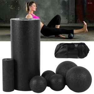 Yoga Blocks 3/5 pièces Massage Rollerfitness balle mousse rouleau ensemble pour les maux de dos traitement auto-myofascial Pilates exercices de libération musculaire