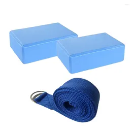 Blocs de Yoga et ensemble de sangles, bloc EVA haute densité, ceinture extensible, améliore la flexibilité, fournitures de Fitness, accessoires en mousse