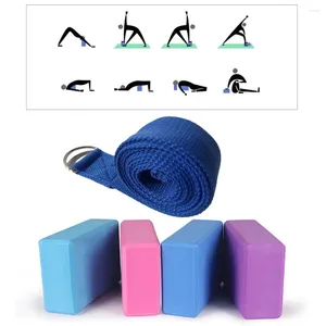 Bloques de Yoga, conjunto de bandas de resistencia, bandas de ejercicio, ladrillo elástico, correa para ejercicio para Pilates, espuma Eva