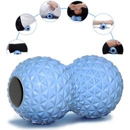 Blocs de yoga Boule de massage de yoga EVA Double balle de massage de crosse balle de mobilité pour la thérapie physique outil de massage des tissus profonds dos main pied 230925