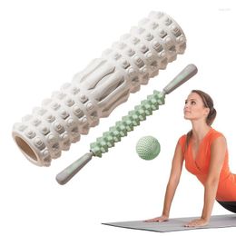 Blocs de yoga rouleau musculaire pour outil d'exercice des jambes mousse barre de fitness portable bâton de massage du dos du mollet