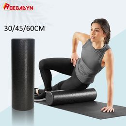 Blocs de Yoga ROEGADYN EPP 3 Tailles Rouleau en Mousse Pilates Rouleau en Mousse de Yoga Noir 30/45/60CM Équipement d'Exercice Rouleau de Massage Corps pour Femmes/Hommes 230626