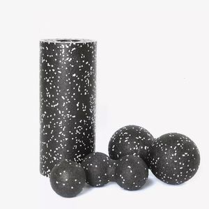 Blocs de yoga Yoga Roller Balls de massage Set Fitness Lacrosse EPP haute densité exercice rouleau de mousse Yoga bloc thérapie Gym exercice de détente 230925