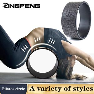 Círculos de yoga Masaje de puntos 3D Rodillo de yoga Rueda de pilates Herramienta de ejercicio de espalda Pérdida de peso Cintura mágica Accesorios de fitness 230615