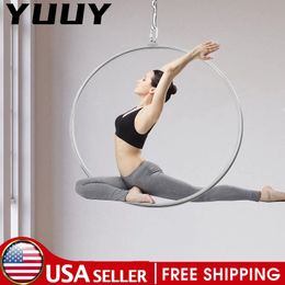 Yoga cirkels luchtringset voor fitness gym roestvrij hoepels antennering yoga-uitrusting enkelpunts circus met accessoires 85 cm 90 cm 231208