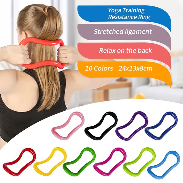 Yoga Circles Circle Ring Pilates Workout Fitness Training Resistance Support Tool Calf Home 230612