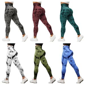 yoga kleden zal hoge taille yoga broek Dame Yoga Dames broek vrouwen tie-dye leggings Oefening Fitnesskleding Meisjes Hardlopen Legging Gym Slim Fit Uitlijnen Broek 0