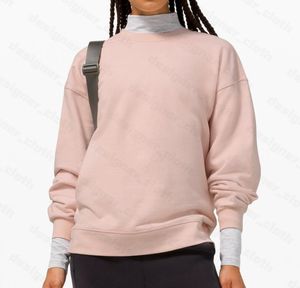 Yogakleding ontwerper herfst damesmode effen kleur hoodies trui sport ronde hals lange mouw casual losse sweatshirts liy