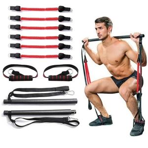 Yoga CrossFit Resistance Band Set Pilates Stick Gym Oefening Spierspanning Bar Pilates Bar Home Workout Fitness Equipment 240409