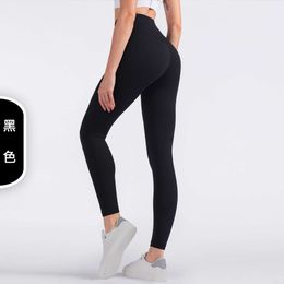 Yoga Designer Womens Lulu Align Leggings Top Lu Yoga Longueur Longueur Femme Legging High Waist Pant Elastic Fiess Lady Outdoor Sport Top 307