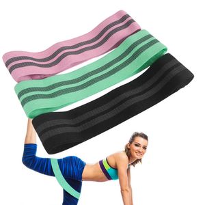 Yoga Elastic Band Pack Fitness Hip Bague Bandes de résistance Tissu Boucle Squat sain avec des hommes et des femmes Antiskid H1026