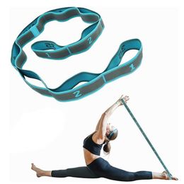 Yoga Elastische Bandweerstand Band Fitnessapparatuur 9 Ring Stretching Hulp Multifunctionele Gym Apparatuur Home Oefening Draagbare H1026