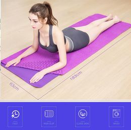 180x63 cm Mircrofiber Yoga Deken Handdoek Eco-vriendelijke Dots Handdoeken Yoga Pilates Fiitness Mat Cover met Mesh Bag Outdoor Sport Beach Dekens Dekens